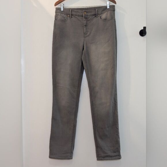 Chico's So Lifting Gray Slim Leg Jeans 8 Medium Gray Wash Stretch Denim Corpcore - Picture 2 of 8